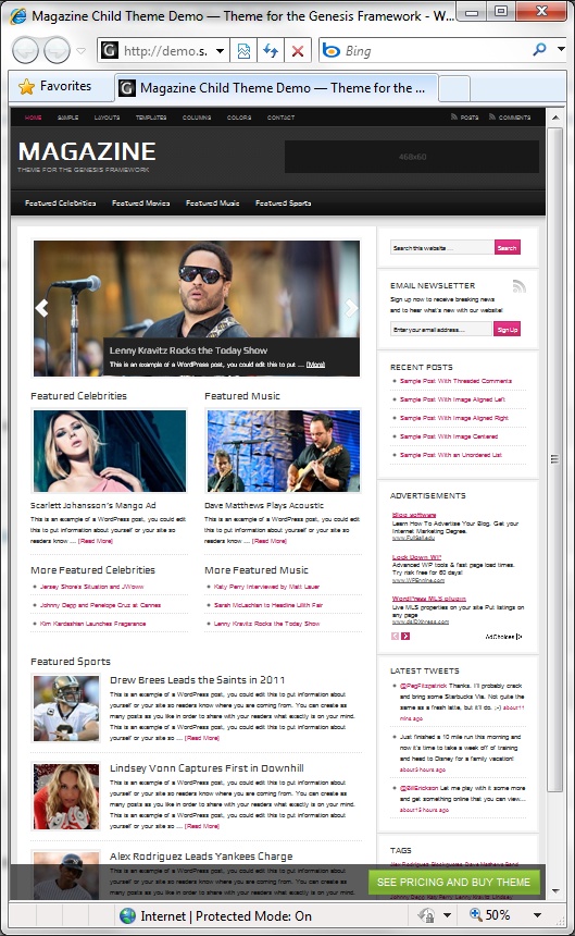Custom Online Magazine Theme Custom Online Magazine Theme
