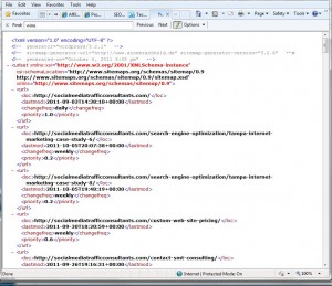 Internet Marketing Sitemap.XML Example